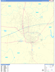 Jackson Wall Map Basic Style 2024