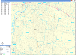 Kettering Wall Map Basic Style 2024