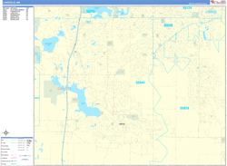 Lakeville Wall Map Basic Style 2024