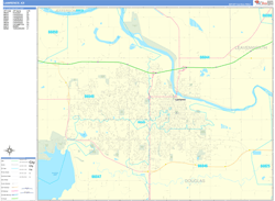 Lawrence Wall Map Basic Style 2024