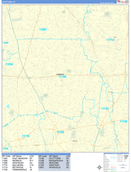 Levittown Wall Map Basic Style 2024