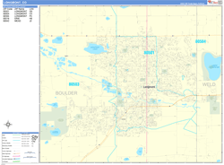 Longmont Wall Map Basic Style 2025