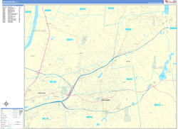 Manchester Wall Map Basic Style 2024