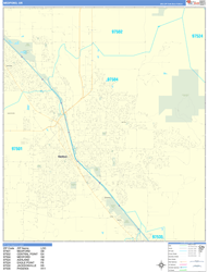 Medford Wall Map Basic Style 2024