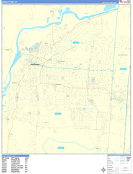 Middletown Wall Map Basic Style 2024