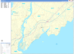 Milford Wall Map Basic Style 2024