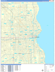 Milwaukee Wall Map Basic Style 2024