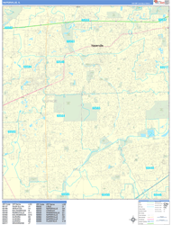 Naperville Wall Map Basic Style 2024