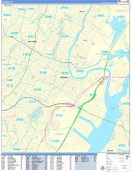 Newark Wall Map Basic Style 2024
