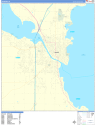 Oshkosh Wall Map Basic Style 2024