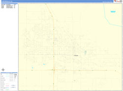 Porterville Wall Map Basic Style 2024