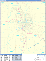 Rochester Wall Map Basic Style 2024