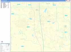 Southaven Wall Map Basic Style 2024