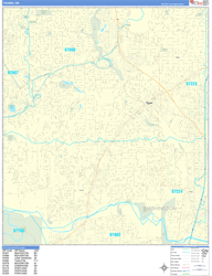 Tigard Wall Map Basic Style 2024