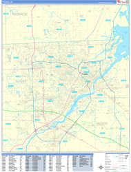 Toledo Wall Map Basic Style 2024