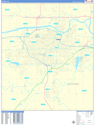 Topeka Wall Map Basic Style 2024