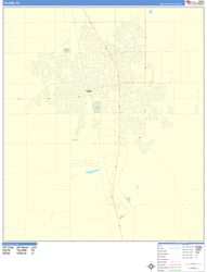 Tulare Wall Map Basic Style 2024