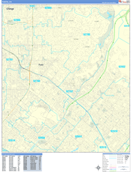 Tustin Wall Map Basic Style 2024