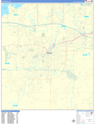 Waukesha Wall Map Basic Style 2024