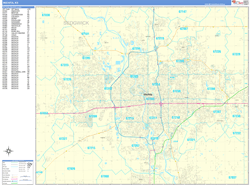 Wichita Wall Map Basic Style 2024