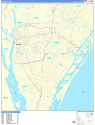 Wilmington Wall Map Basic Style 2024