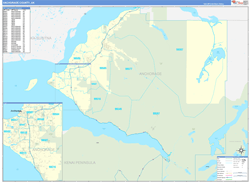 Anchorage Borough (County) Basic Wall Map