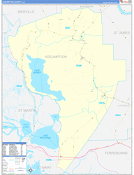 Assumption Parish (County) Basic Wall Map