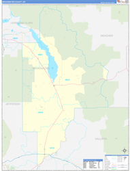 Broadwater County, MT Wall Map Zip Code Basic Style 2023