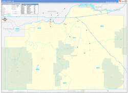 Cassia County, ID Wall Map Zip Code Basic Style 2023