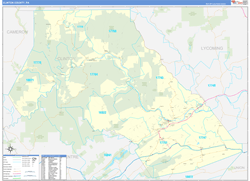 Clinton County, PA Zip Code Map