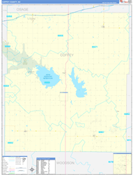 Coffey County, KS Zip Code Map