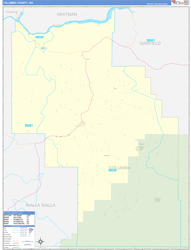 Columbia County, WA Zip Code Map