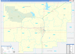 Comanche County, OK Zip Code Map