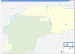 DenaliBorough (County), AK Wall Map Zip Code Basic Style 2024