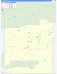Duchesne County, UT Wall Map Zip Code Basic Style 2023