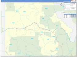 Eagle County, CO Wall Map Zip Code Basic Style 2024