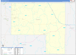 Elbert County, CO Wall Map Zip Code Basic Style 2024