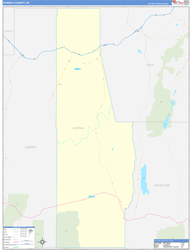 Eureka County, NV Wall Map Zip Code Basic Style 2024