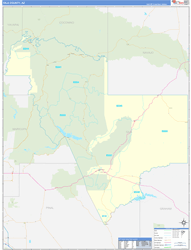 Gila County, AZ Wall Map Zip Code Basic Style 2024