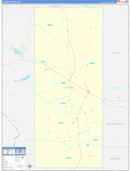 Goshen County, WY Wall Map Zip Code Basic Style 2024