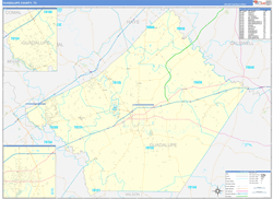 Guadalupe County, TX Wall Map Zip Code Basic Style 2024