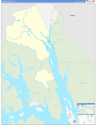 HainesBorough (County), AK Wall Map Zip Code Basic Style 2024
