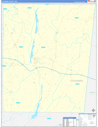 Itawamba County, MS Wall Map Zip Code Basic Style 2024