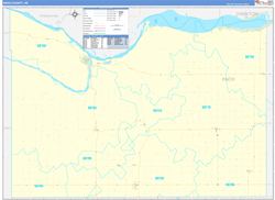 Knox County, NE Wall Map Zip Code Basic Style 2023