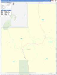 Lincoln County, NV Wall Map Zip Code Basic Style 2024