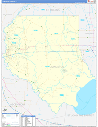 Livingston Parish (County) Basic Wall Map
