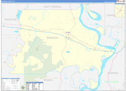 Madison Parish (County) Basic Wall Map