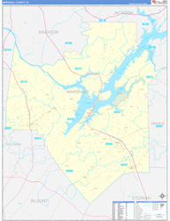 Marshall County, AL Zip Code Map