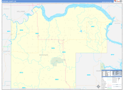 McKenzie County, ND Wall Map Zip Code Basic Style 2023