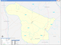 McLean County, KY Zip Code Map
